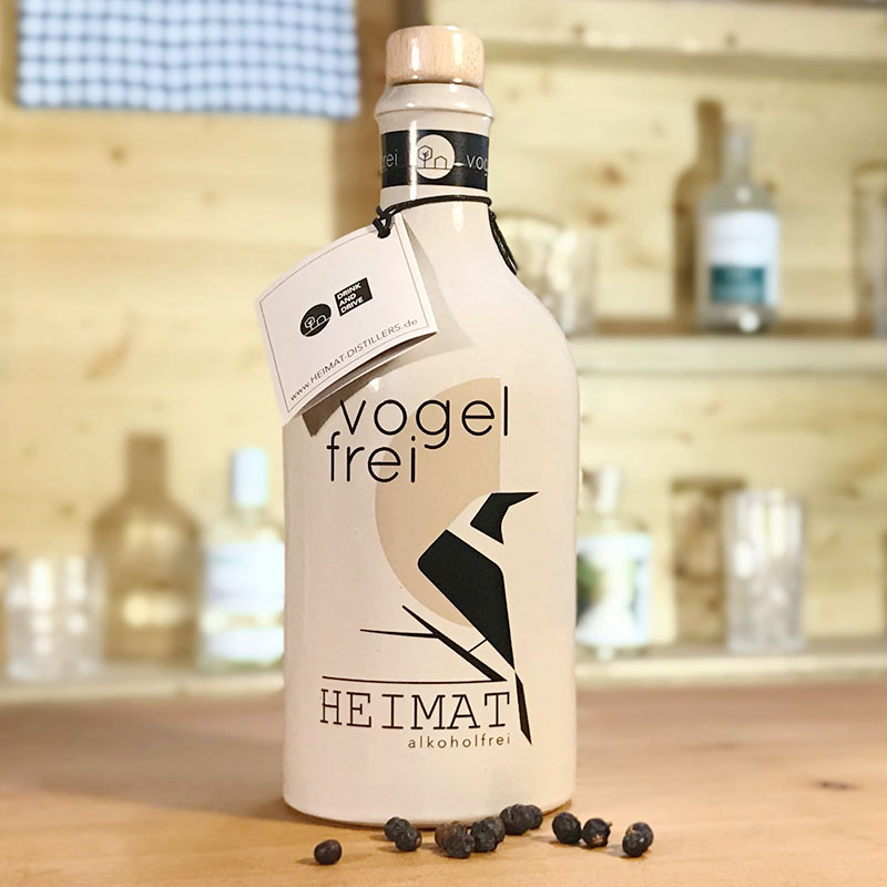 Alkoholfreier Gin - Heimat Vogelfrei - Flaschenfoto